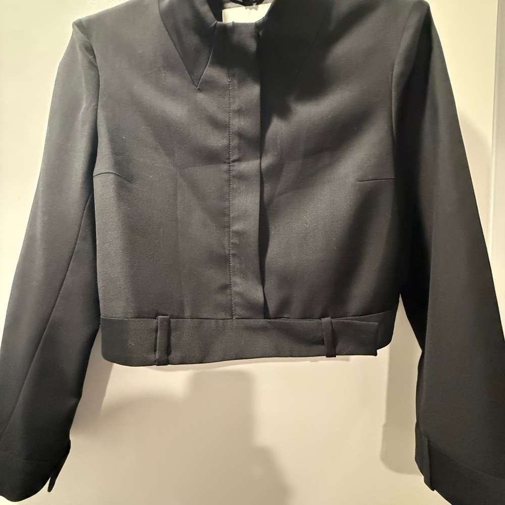 COS Black Fine Wool Women's Detailed Jacket Blazer